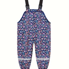 Resim Sevimli Kızlar İçin Yağmura Dayanıklı Tulum Pantolon, Karikatür Desenli Askılı Tulum Pantolon Dış Mekanlar İçin 