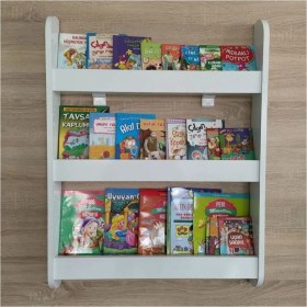 Resim Oyuncak Odası Montessori Çocuk Odası Eğitici Mdf Kitaplık 3 Raflı 