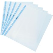 Resim Noki Poşet Dosya Kristal Mavi Kenarlı 100 LÜ A4 4830CR 