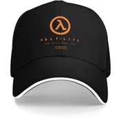 Resim Half-Life Oyunu Lambda Sembolü Beyzbol Şapkası - Siyah ile Turuncu Logo - Erkekler & Kadınlar için Polyester Günlük Şapka - Oyun Hayranları & Günlük Kıyafetler için Mükemmel, Beyzbol Şapkası 