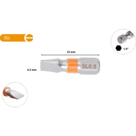 Resim Ceta Form 6.5 x 25 mm Düz Bits Uç Renk Kodlu CB/613TC (1 Adet) 