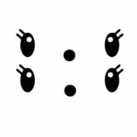 Resim Reysa Tasarım Gülen Surat Ayna Sticker 2 Adet 16x10 Cm Mavi 