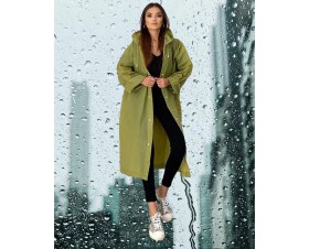 Resim Shopiolog Kadın Erkek Yağmurluk Kapüşonlu Çıtçıtlı Eva Siyah Yağmurluk 