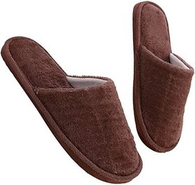Resim SUIOPPYUW Ev Terlikleri Sıcak Ayakkabı Kış Malzemeleri Uzun Ömürlü Yıkanabilir Ev Aksesuarları Yumuşaklık Alt Ayakkabı Peluş Terlik, erkek kahve, 44-45 