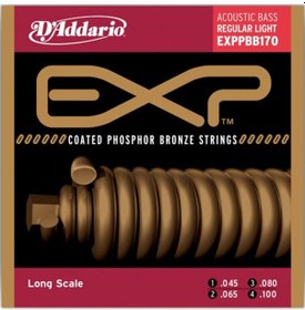 Resim D'addario Exppbb170 Akustik Bas Gitar Tel Seti. 45-100. Coated Ph 