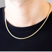 Resim Uşaklıhafız 14 Ayar Altın Sarı Erkek Zincir Kalın Kolye 50 Cm 