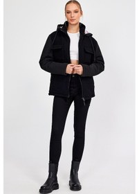 Resim Alexander Gardi Alexandergardı Kapüşonlu Yünlü Comfort Fit Mont E20-379401 001 