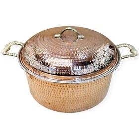 Resim Dövme Bakır Dik Tencere 30 Cm Bakır 