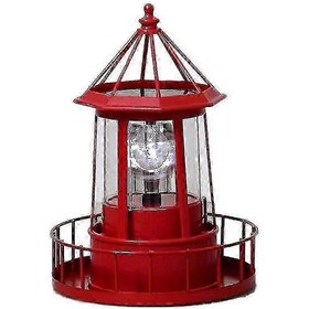 Resim 360 Derece Dönebilen Güneş Enerjili Led Avlu Deniz Feneri Işıkları A-c3 Kırmızı Diğer 