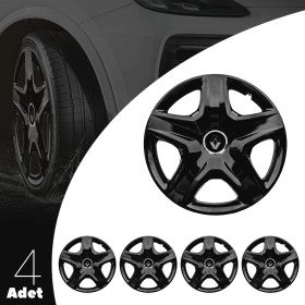 Resim Rand Auto Renault Megane 4 16 Inç Jant Kapağı Amblemli Piano Black 4'lü Takım 203 