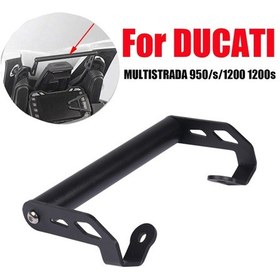 Resim Dinosaurs Ducatı Multistrada 950 Mts 950s İçin Siyah Modifiye Aksesuarlar Gps Mobil Navigasyon Braketi Gosterildigi Gibi 