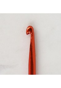 Resim Abarta 4,5mm Renkli Metal Gagalı Örgü Şiş Tunus Tığ 25cm-kırmızı 1 Adet 