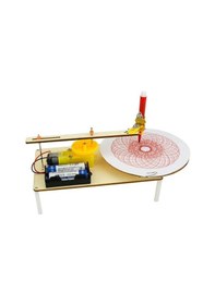 Resim Ahşap Dıy Pilli Çizim Robotu 