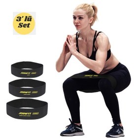 Resim Joınfıt Pro Hip Egzersiz Direnç Bandı Seti 3 Lü 3 Farklı Direnç Seviyesi Squat, Pilates, Fitness Ve Kalça Antrenmanı İçin Spor Bandı Siyah 