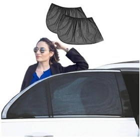 Resim 2'li Oto Yan Cam Perde Güneşlik Örtü 
