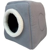 Resim Üç Fonksiyonlu Yıkanabilir Kedi ve Küçük Irk Köpek Yatağı - Gri 40x40 Cm 