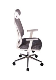 Resim Ofisbazaar Up Beyaz Fileli Yönetici Koltuğu Ergonomik Başlıklı Ofis Koltuğu Desenli Gri Gri 