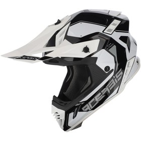 Resim Acerbis X-Track 22-06 Kask Siyah Beyaz 