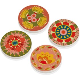 Resim The Mia Fiore Taş Bardak Altlığı Yuvarlak 4lü Set 