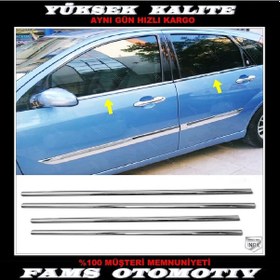 Resim Ford Focus Mk1 Krom Cam Çıtası 4 Prç. 1998-2005 P.Çelik 