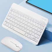Resim Ultra İnce Kablosuz Klavye, Ergonomik Hafif Tasarım, USB-C Şarj, Yenilenebilir Lityum Polimer Batarya, iOS/Android/Windows/Mac ile Uyumlu, Masaüstü/Bilgisayar/Dizüstü Bilgisayar/Tablet/Telefon için Kompakt 