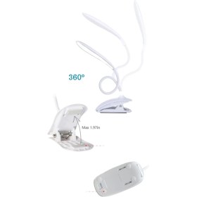 Resim After Times Çok Fonksiyonlu 360 Masa LED Işığı Gece Lambası Kitap Okuma 