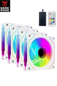 Resim Sarftech 4in1 Set 120MM 6Pin RGB Kasa Fanı ARGB Kontrolcü+Kumanda Dahil RGB Kasa Fan Kiti Fan 