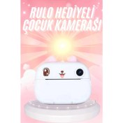 Resim Çocuklara Özel Şirin Tasarımlı Mini Fotoğraf Yazıcısı 3 Adet Rulo Hediyeli 
