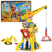 Resim Paw Patrol Rubble & Crew Rubble Buldozer ve Bark Yard Vinç Kulesi Oyun Seti 