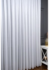 Resim Taç Bambu Tül Perde - Ekru 