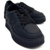 Resim Guja 25k419 Kadın Hakiki Deri İçi Polarli Sneaker Ayakkabı Siyah 