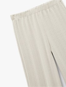 Resim Koton Rahat Kalıp Standart Bel Dokulu Bol Paça Pijama Altı Gri 6wlk40017mk Gri 