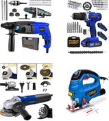 Resim stanrayf Alman Tam Prof Şarjlı Vidalama Matkap Taşlama Dekupaj Testere Kırıcı Delici Hilti 