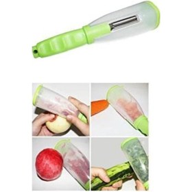 Resim Meyve Sebze Kabuğu Soyma Aleti Çöp Hazneli Kabuk Ayırıcı Soyacağı 