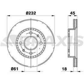 Resim Braxıs-ae0655 - On Fren Aynası Havalı Nıssan Almera H.b 95-00 
