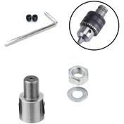 Resim Depolife 3/8mm Kaplin Vida Seti Okul Proje Ödev Hobi Uygulama 5mm Motor Mili Için Mandren Adaptör 