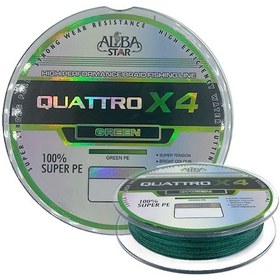 Resim Albastar Quattro 4x 0.22 Mm 150m 4 Örgü İp Misina Yeşil 20.0 Kg Çeker 
