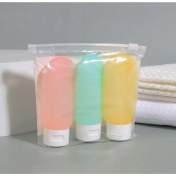 Resim Busstier 3'lü Doldurulabilir Seyahat Şişesi Seti - Şampuan, Losyon, Sabun Için Sızdırmaz Şişeler 