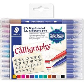Resim Staedtler Çift Taraflı Kaligrafi Kalemi 12Li 2 Mm-3.5 Mm 3005 Tb12 