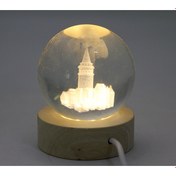 Resim 3D İstanbul Temalı Kristal Cam Küre Led Lamba Model 3 