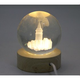 Resim 3D İstanbul Temalı Kristal Cam Küre Led Lamba Model 3 