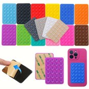 Resim 18 adet/10 adet Rastgele Renkli Silikon Vantuzlar, Telefon Kılıfı ve Tablet Tutucu için Güçlü Yapışma, Kolay Çıkarılabilir, Yeniden Kullanılabilir & Yıkanabilir - Telefon Kılıfı Dekorasyonu ve Tablet Tutucu için Mükemmel 