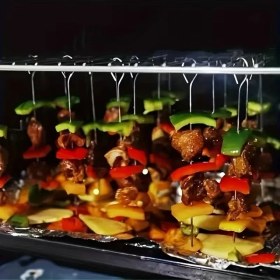 Resim Popüler Sepet 10'lu Paslanmaz Çelik Şiş Seti (20 Cm) - Airfryer & Mangal 