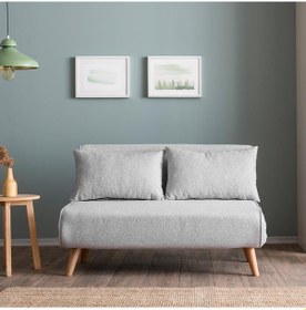 Resim Folde 120 İkili Yataklı Katlanır Koltuk Teddy Gri Gri 