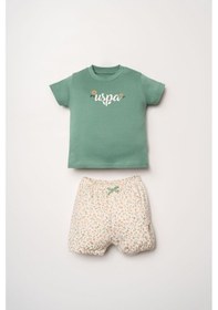 Resim U.s. Polo Assn. Kız Bebek Yeşil Şort Takım 5274-50102 Yeşil 