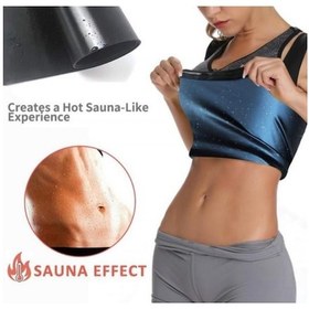 Resim Kadın Sweet Sweat Termal Sauna Pro Atlet Sauna Etkili Siyah 