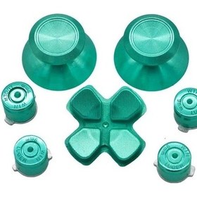 Resim 7buttonsgreen-zomtop Altın Özel Metal Thumbsticks Og Denetleyici Bullet Düğmeler Sony Playstation 4 Ps4 Denetl 