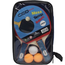 Resim Ceo Sport Masa Tenisi Seti 2 Raket+3 Top Kırmızı 06 
