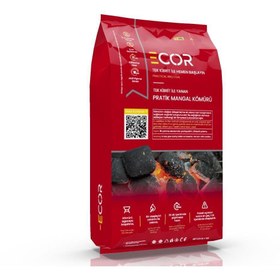 Resim Ecor Tek Kibrit ile Yanan Pratik Mangal Kömürü 1,5 kg 