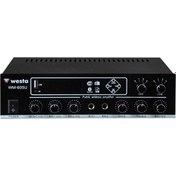 Resim Westa WM-605U 100 Watt Trafolu 2 Kanallı Kontrollü Mikser Amfi 